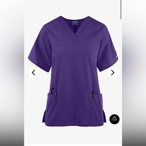Cherokee Women's Short Sleeve V-Neck Top - Rich Purple